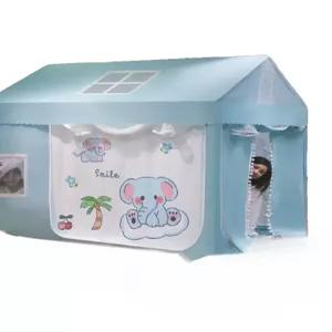 벙커침대텐트 암막 블루 기숙사 놀이 2층침대 침대용 방꾸미기 커튼 상하 튼튼한