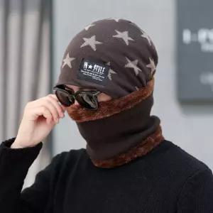 넥워머 비니 세트브라운남성용 목토시세트