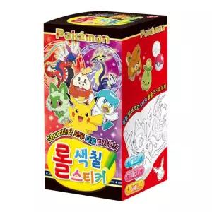 롤 색칠 스티커 포켓몬 3P 캐릭터 놀이 데코