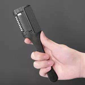 헤어 머리 숱치기 빗 제모 가위