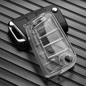 차키케이스 소프트 TPU 자동차 키 케이스 풀 커버 포브 VW 폭스바겐 골프 7 MK7 티구안 MK2 시트 아테카 레온 FR 2 이비자 스코다 옥타비아용