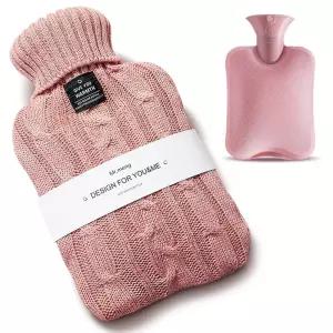 니트 보온 물주머니 핑크 허리 배 찜질 캠핑 학교 wHa6+7RWf