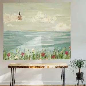 150X130 패브릭 포스터 톤다운 그림천 바다와 하늘