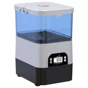 야외 물고기 먹이 정량 연못 배터리형 블랙 거북이 음식 피더 사료