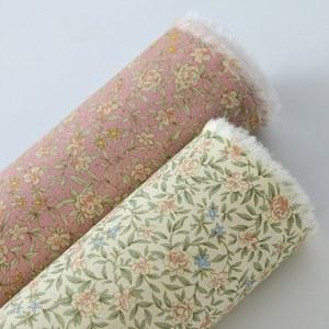 천연 실크천 145x50cm 60s 코튼 원단 프린트 DIY 드레스 소재 수제 컨트리 스타일 가을 오버 염색