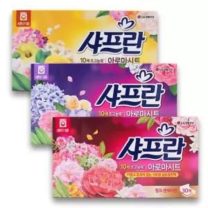 샤프란 아로마시트 섬유유연제 시트형 30매 코튼블로섬 후레쉬드림 핑크센세이션