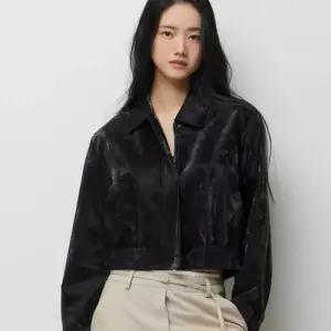 시슬리 네이브 레더 페이크 크랍 자켓 SALE03611 292705