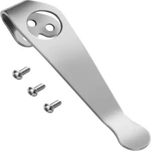 스파이더코 파라 3 및 스모크 나이프용 티타늄 딥 캐리 포켓 클립 나사 3개가 달린 프리미엄 맞춤형 스톤