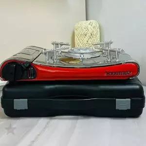 휴대용 전기 가스 겸용 부탄 가스레인지 캠핑 야외 취사 조리 미니 버너 이동식