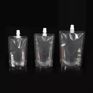 투명 스 파우 트 액상 주스 음료 캡 치 팩 파우치 육수 슬러시 보관 휴대용 비닐팩