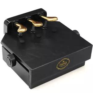 PERSEUS 피아노 보조 페달 높낮이 발받침대 조절 리프트 우드재질 가죽