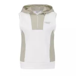 [하프클럽/] 여성 후드 슬리브리스 티셔츠 421E1TR181 WH 골프 티셔츠