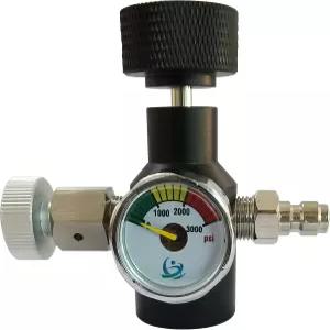 소다 워터 CO2 실린더 충전 스테이션 어댑터 급속 리필 커넥터(3000psi 게이지 및 블리드 통풍구 포함)