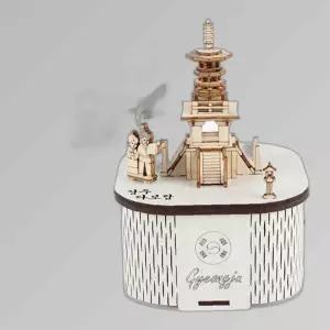 영공방 DIY 회전우드 오르골경주 다보탑 YM971