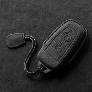 차키케이스 2019 포드 머스탱 익스플로러 엣지 퓨전 몬데오 F150 F250 F350 F450 F550 가죽 자동차 키 케이스 포브 스웨이드 액세서리