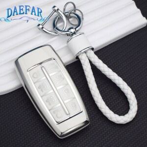 차키케이스 TPU 자동차 키 케이스 커버 쉘 현대 제네시스 GV70 GV80 GV90 4/8 버튼 거치대 키체인 액세서리