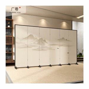 병풍 추석 차례 수묵화 제사용 산수화 소형 칸막이 4도어