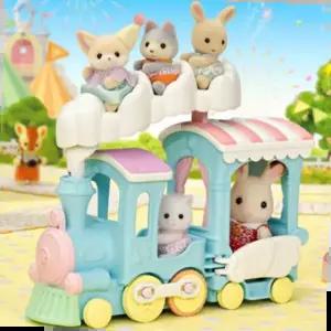 일본실바니안 실바니안 패밀리 사막여우 무지개구름 기차 인형 피규어 장난감