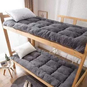 양털 침대 패드 겨울용 기숙사 대형 담요 울매트리스 그레이 120x200cm