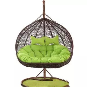 라탄 그네의자 2인용 방석 흔들 로킹체어 인테리어 해먹 펜션 시트 쿠션