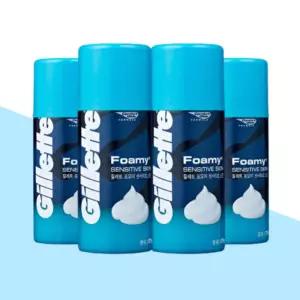 질레트 포오미 센서티브 스킨 쉐이빙폼 175g 4개 면도폼 세트