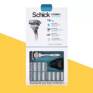 쉬크 하이드로5 스킨프로텍트 면도기 풀세트 (핸들1+날13+커버) 5중날 대용량 기획팩