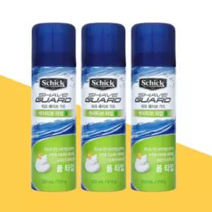 쉬크 쉐이브가드 센서티브 라임 쉐이빙폼 220ml 3개입 민감피부 면도거품