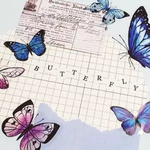 (다올)파란나비 다꾸스티커 40P 세트 귀여운 다이어리 꾸미기