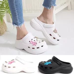 [하프클럽/보그샷]여성용 KC-B07 여름 펀칭 통굽 아쿠아슈즈 키높이 샌들 슬