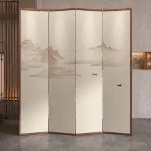 병풍 추석 차례 산수화 수묵화 소형 제사용 칸막이 컬러 돌잔치 명절 가림막 교구 전통