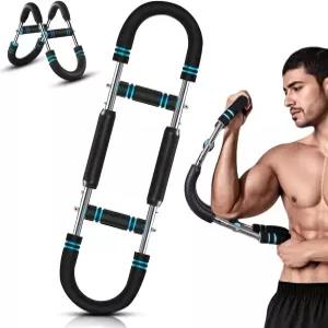 JUFI 트위스터 팔 트레이너 40-100파운드 조절 가능한 저항력 가슴 및 상체 운동 기구 남성용 압박 기계