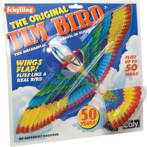 쉴링 팀 버드 플라잉 장난감 - 고무 밴드로 작동하는 기계식 새로 실제로 날아다닙니다 날개가 펄럭이며
