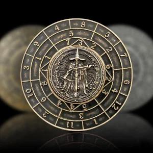 Haxtec DND 스피너 7-in-1 메탈 D 주사위 세트와 가죽 가방이 있는 독특한 던전 앤 드래곤즈와 호환되는