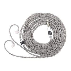 HIFIXAUDIO Tripowin Zonie 2M 인이어 모니터 케이블, 긴 IEM 이어폰 케이블, 16코어 실버 도금, HiFi