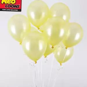 파티풍선 네오텍스 펄 라이트옐로우 라운드 풍선 100개입 13cm
