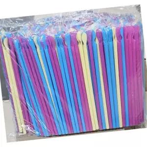 스트로우 스푼형 슬러시 혼합 20CM 100입 일회용