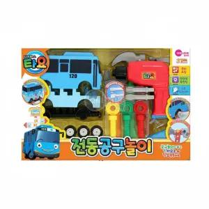 어린이 전동 공구놀이 세트 버스 조립 완구 드릴 망치 톱 공구함 소근육 발달