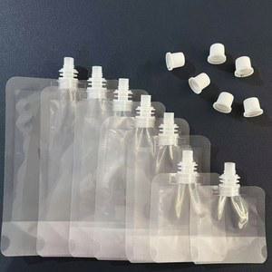 10Pcs 0 86Dia 스탠드 플라스틱 가방 포장 주둥이 주머니 DIY 액체 주스 우유 커피 캠핑 야외 스