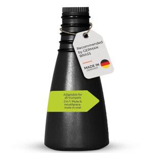 독일 황동 프로덕션 트럼펫 및 적합 독일산 | 마우스피스 트럼펫에 기능을 소음기 연습 음소거 갖춘 액세서리 블랙 모든