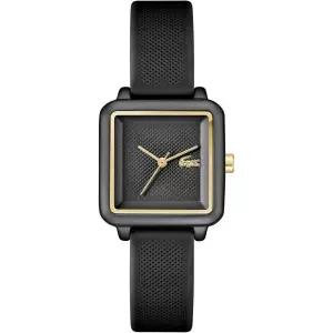 라코스테 플로우 여성용 3H 쿼츠 시계 사각 26mm 블랙