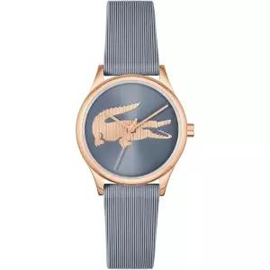 라코스테 크로코델레 여성용 쿼츠 시계 그레이 골드