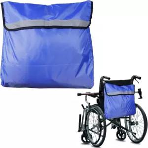 휠체어 파우치 전동 휴대용 가방 조절 가능 배낭 보관 모빌리티 스쿠터 액세서리 파란색