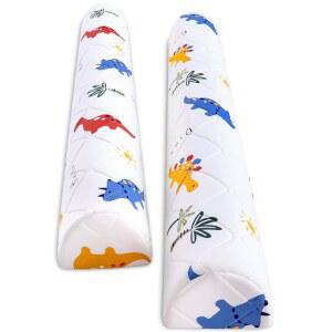 유아용 2팩 프리미엄 폼 침대 범퍼, 트윈, 퀸, 킹 침대용 미끄럼 방지 레일, 간편한 관리를 위한 세탁기용 범퍼 커버 사이즈: 52인치 x 7인치 5인치