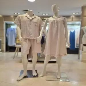 [하프클럽/바바라 언더웨어]  AMP4577SAGW4577L 커플 주름잔꽃4577L원피스세트