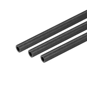 RC 비행기 쿼드콥터용 uxcell 탄소 섬유 원형 튜브 4mm x 3mm 400mm 날개 펄트루전 3개