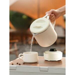 여행용 소형 전기포트 기숙사 살구 주전자 전기 간편 304 미니 접이식 티팟 차량용