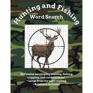 사냥 및 낚시 빠지고 사냥꾼, 인쇄 완벽한 검색! 팬을 퍼즐 위한 82개의 낚시와 검색: 낚시꾼, 선물 대형 사냥에 푹 싶은 단어