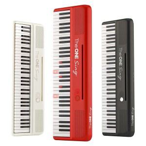 더 원 스마트 피아노 노래, 블루투스로 노래하고 연습할 수 있는 61개의 키 키보드, 악보 스탠드, 노래 따라 부르기를 위한 거대한 라이브러리, 음악 애호가 및 초보자를 일렉트릭 (빨간색)