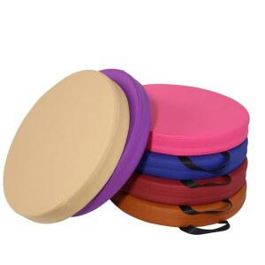 M Mute Touch 교실용 유연한 바닥 쿠션 6개, 청소와 휴대가 간편한 쿠션, 앉아서 사용하는 어린이집 의자 요가와 명상 학습용 소프트 16인치 x16인치 x2인치 (PU 가죽)