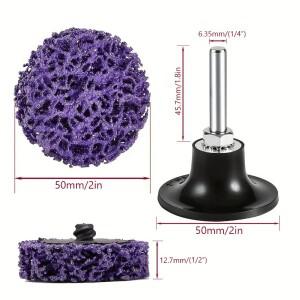 10/21Pcs 2 인치 스트립 디스크 스트리핑 휠 홀더가 연마 연삭 깨끗 페인트 제거